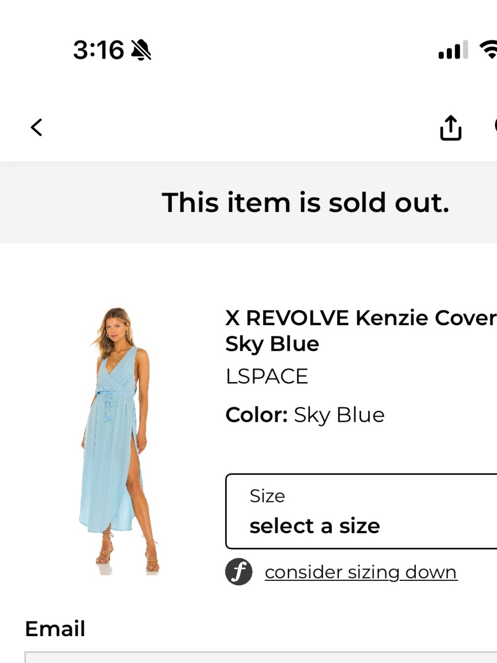 l*space Sky Blue Maxi Dress Cover Up S